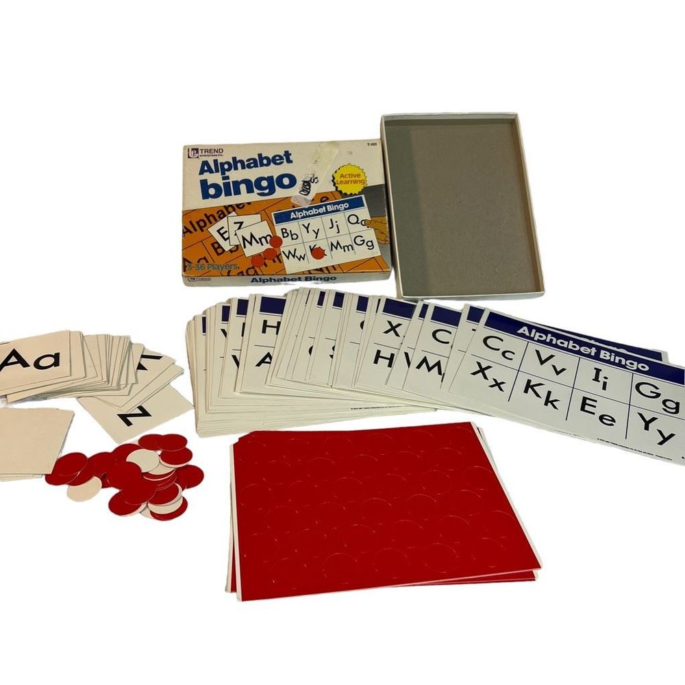 Alphabet Bingo Active Learning Game 3-36 Players Preschool Pre-k Activities FUN‎